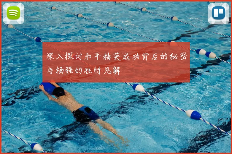 深入探讨和平精英成功背后的秘密与杨强的独特见解