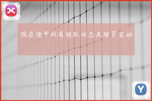现在德甲所有球队状态及球员变动